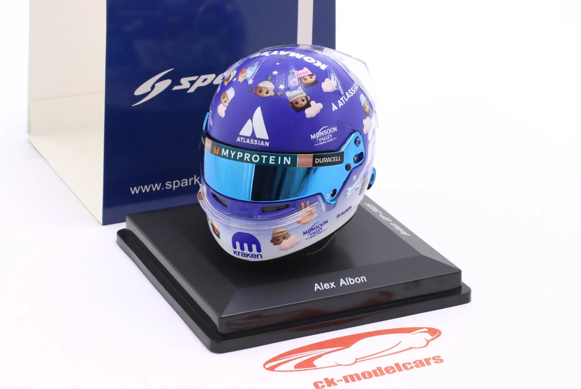 Alex Albon Williams Racing #23 8th British GP Formel 1 2025 Helm 1:5 Spark