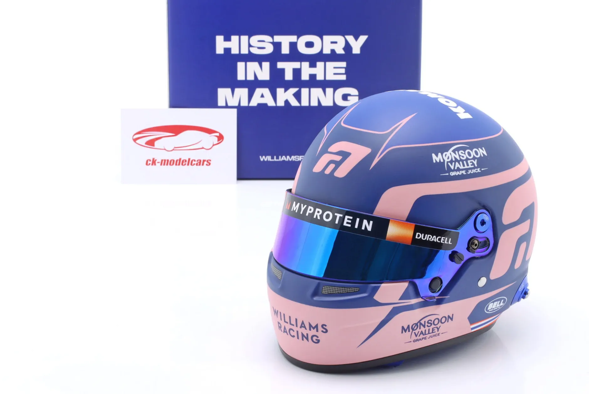 Alexander Albon #23 Williams Racing Formel 1 2024 Helm 1:2 Bell