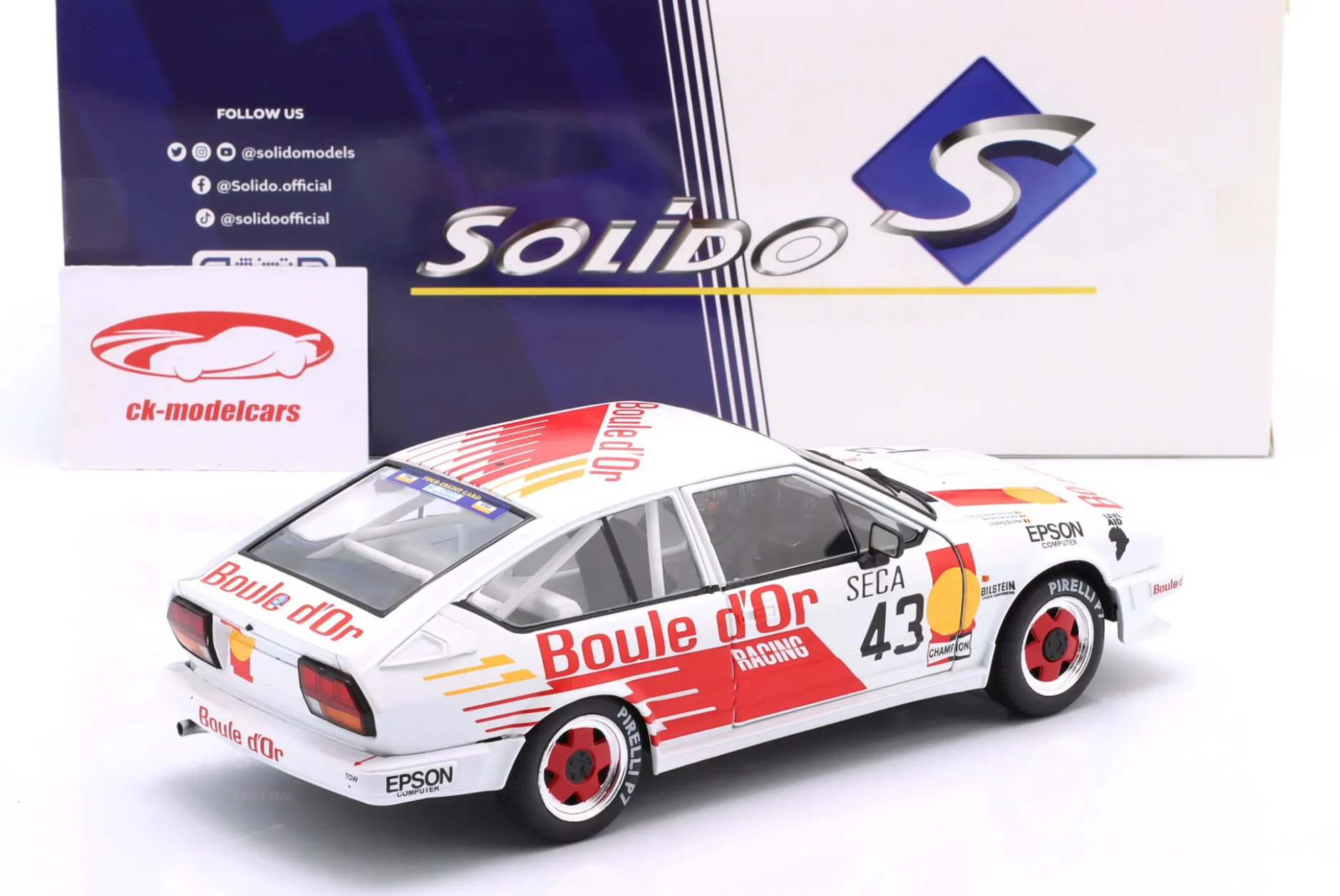Alfa Romeo Alfetta GTV6 #43 24h Spa 1985 Luigi Racing 1:18 Solido