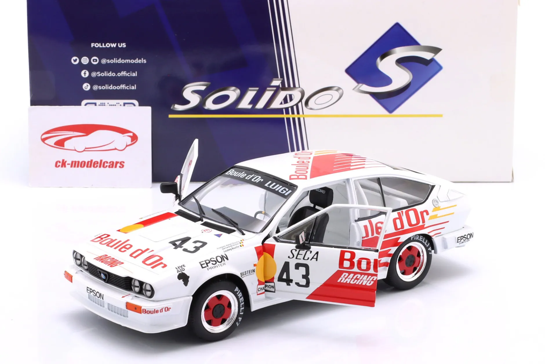 Alfa Romeo Alfetta GTV6 #43 24h Spa 1985 Luigi Racing 1:18 Solido