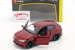 Alfa Romeo Stelvio Baujahr 2017 rot 1:24 Bburago