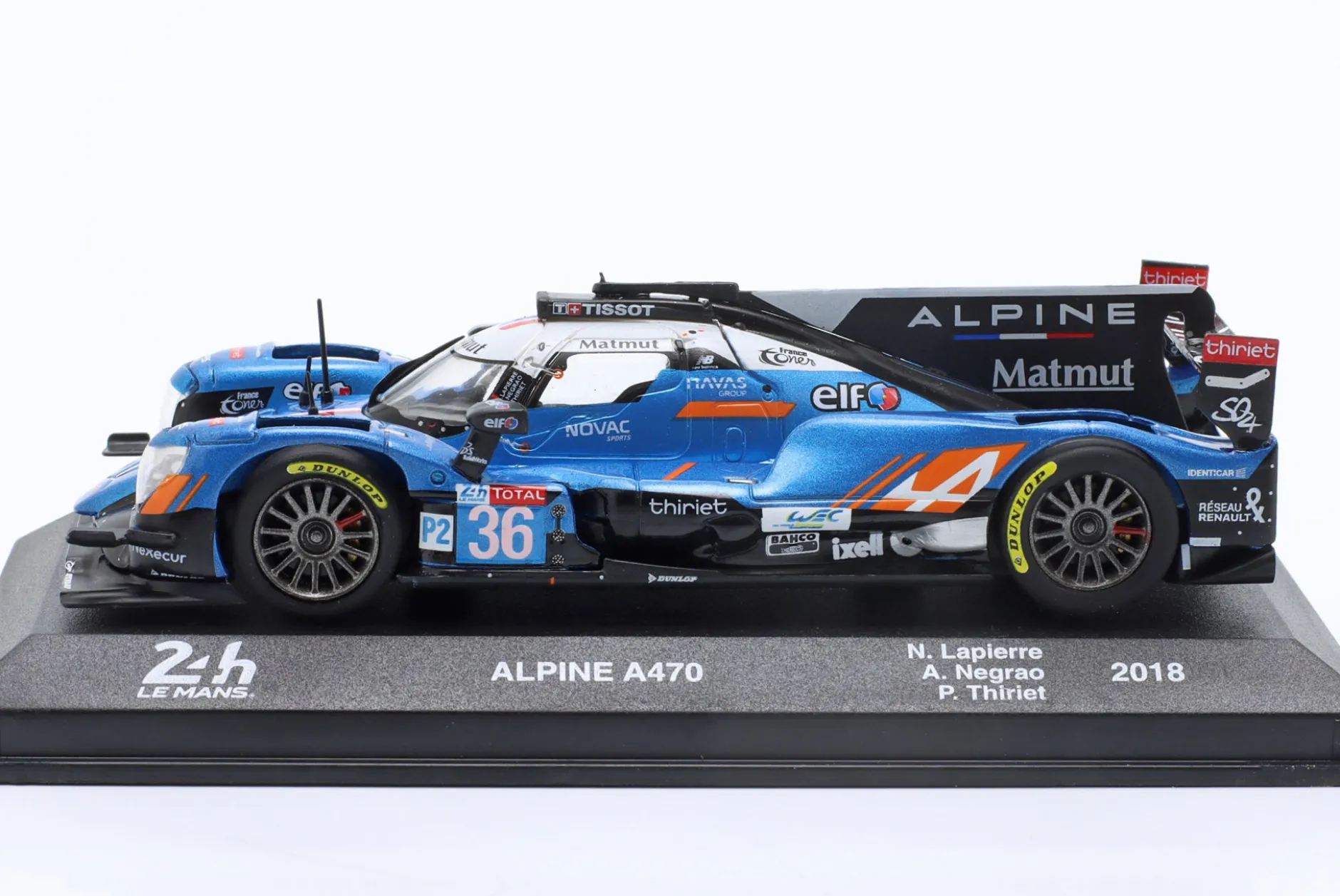 Alpine A470 #36 5th 24h LeMans 2018 Lapierre, Thiriet, Negrao 1:43 Altaya