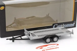 Anhänger Autotransporter-Hänger mit Tandemachse silber 1:43 Cararama