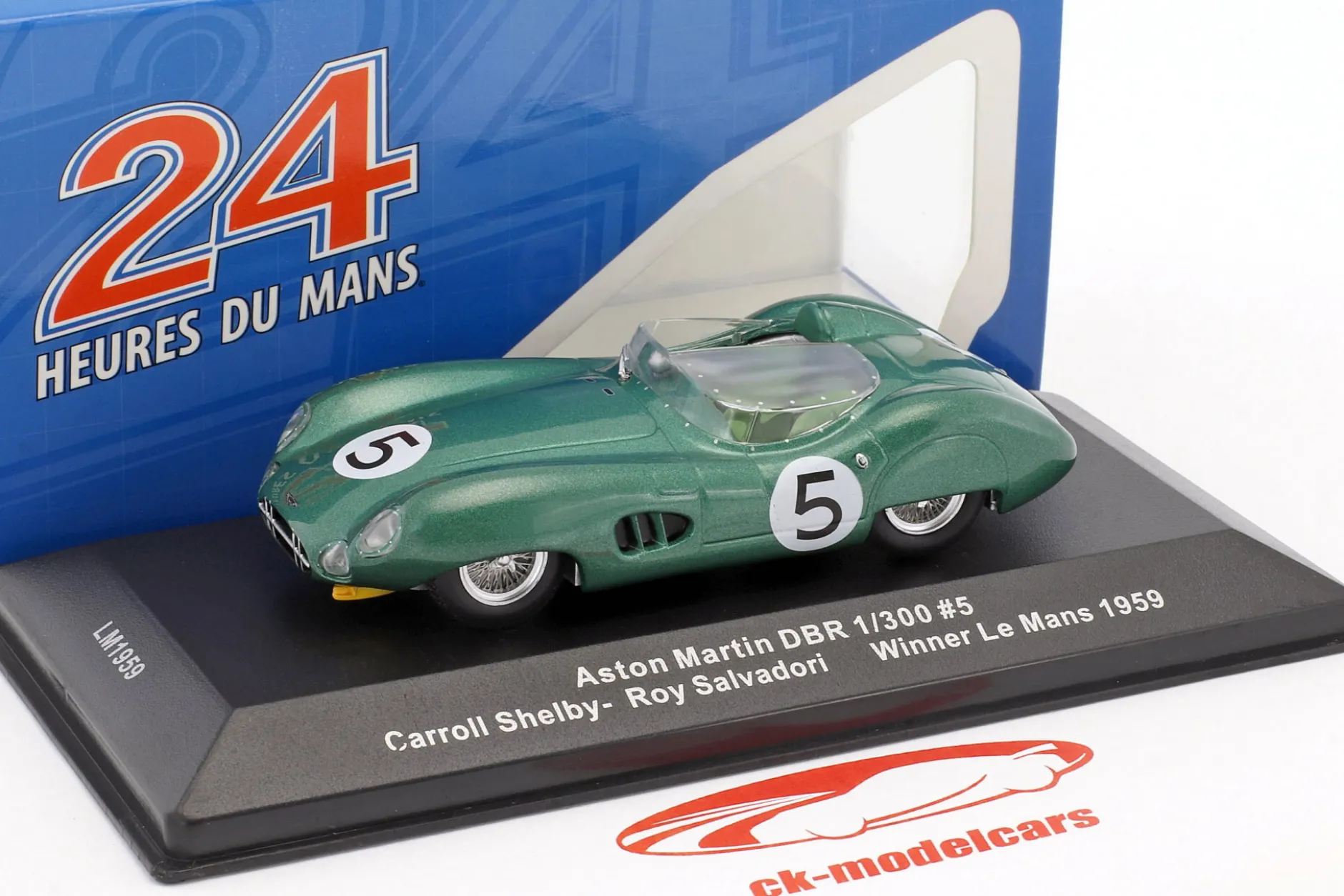 Aston Martin DBR1 RHD #5 Sieger 24h LeMans 1959 Salvadori, Shelby 1:43 Ixo