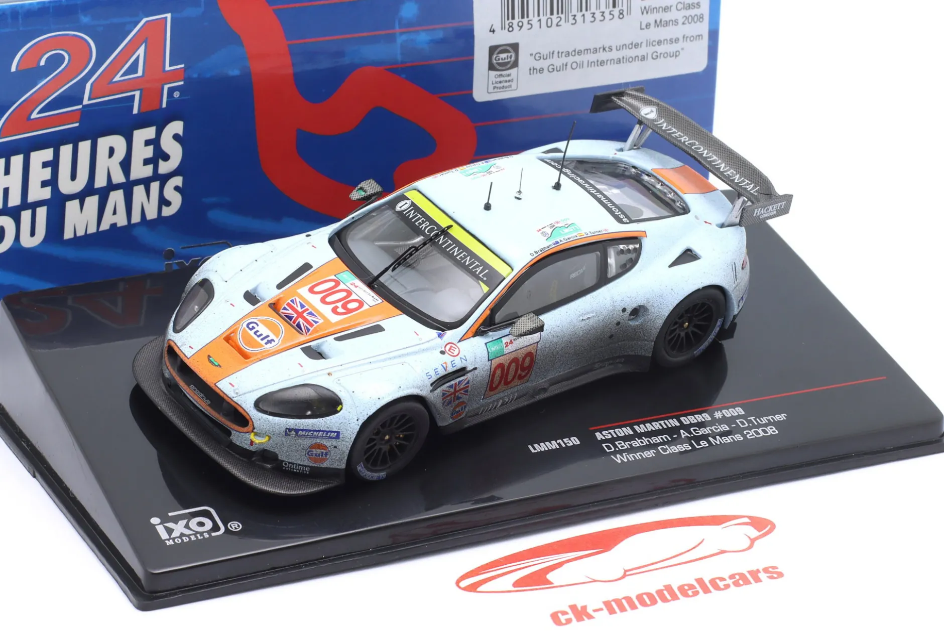 Aston Martin DBR9 #009 Sieger LMGT1 24h LeMans 2008 Aston Martin Racing 1:43 Ixo