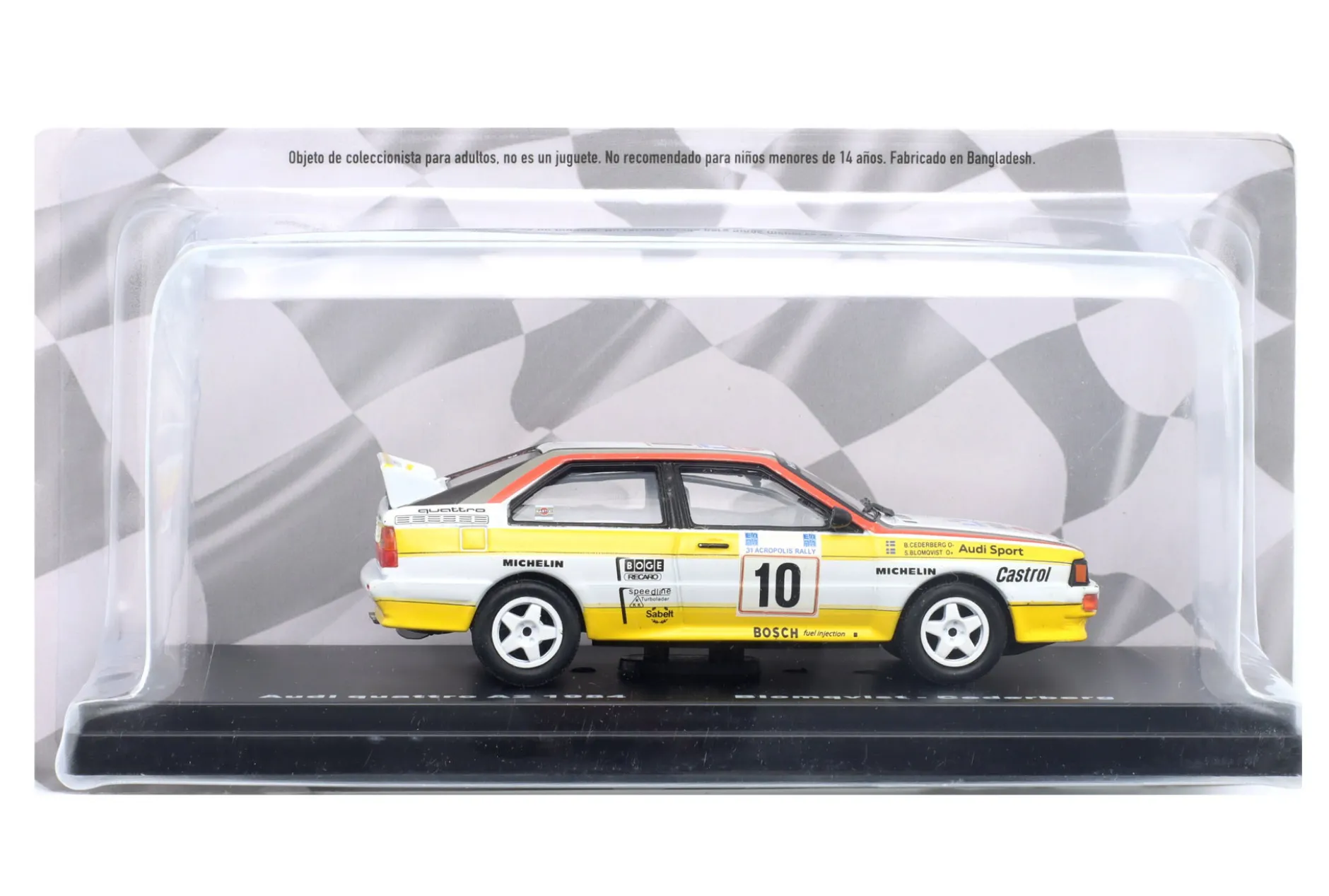 Audi Quattro A2 #10 Sieger Rallye Akropolis 1984 Blomqvist, Cederberg 1:43 Altaya