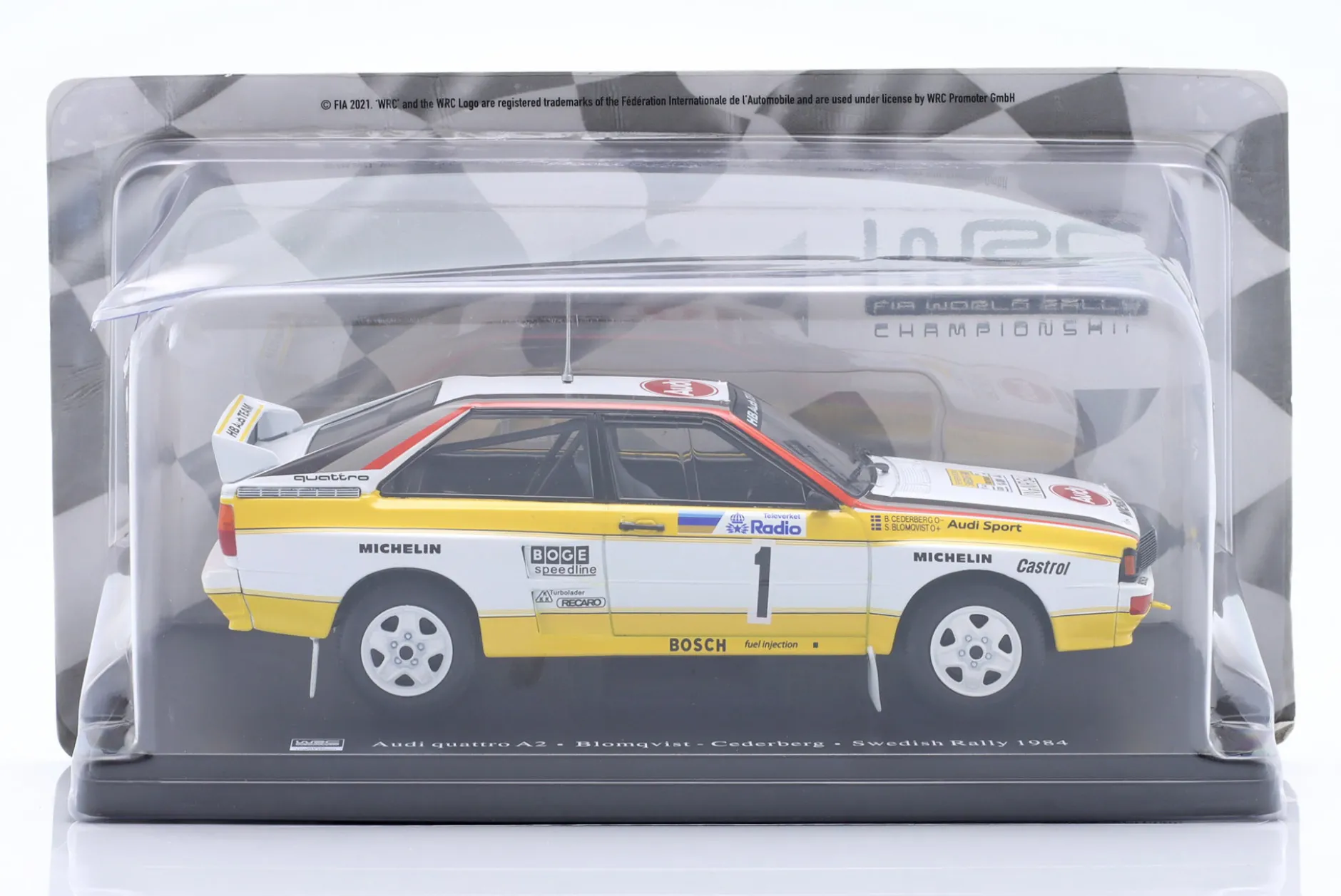Audi Quattro A2 #1 Sieger Rallye Schweden 1984 Blomqvist, Cederberg 1:24 Altaya
