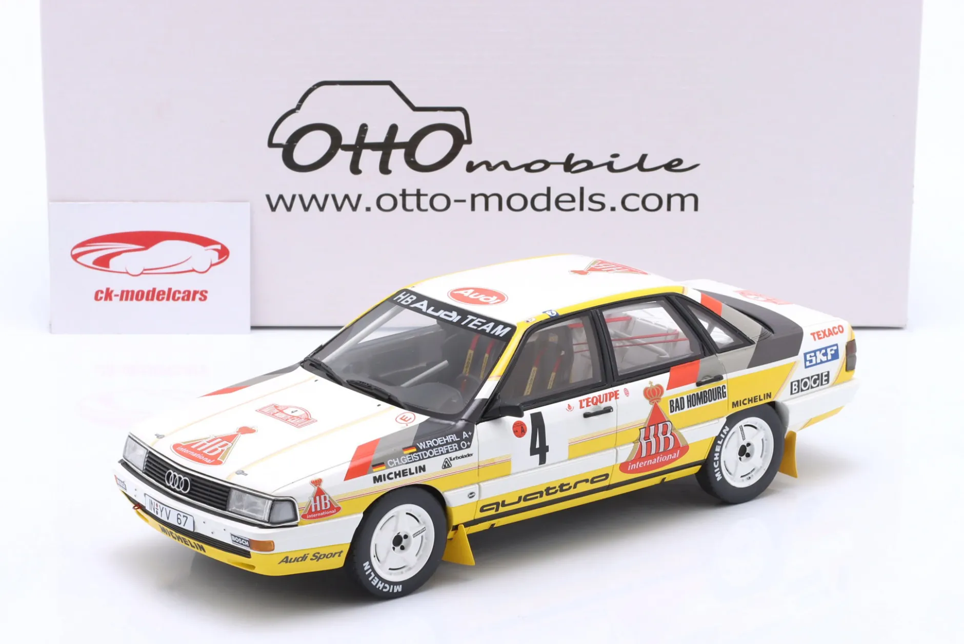Audi 200 quattro #4 3rd Rallye Monte Carlo 1987 Röhrl, Geistdörfer 1:18 OttOmobile