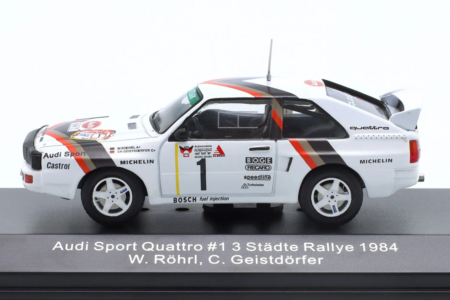 Audi Quattro Sport #1 Sieger 3-Städte-Rallye 1984 Röhrl, Geistdörfer 1:43 CMR
