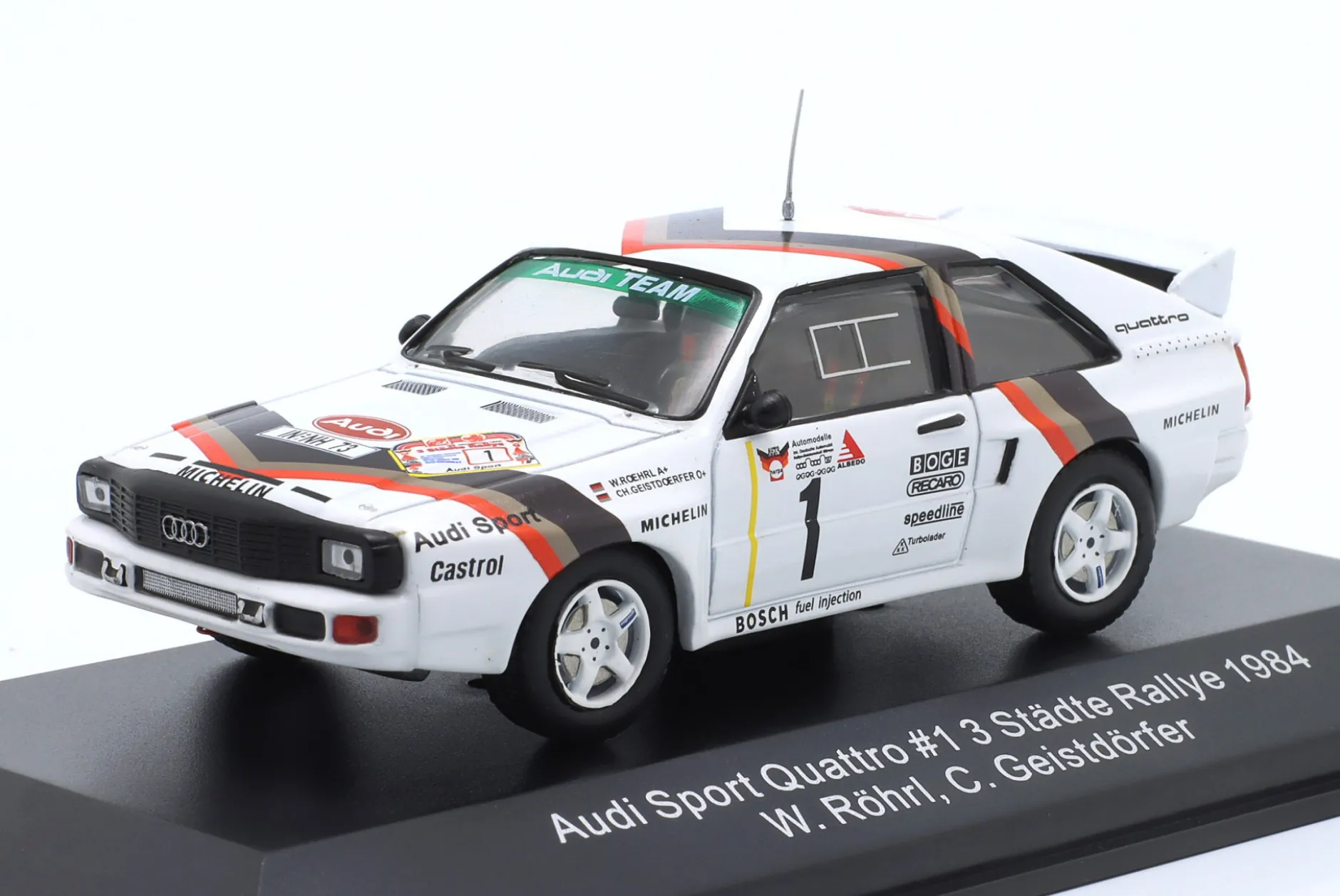 Audi Quattro Sport #1 Sieger 3-Städte-Rallye 1984 Röhrl, Geistdörfer 1:43 CMR