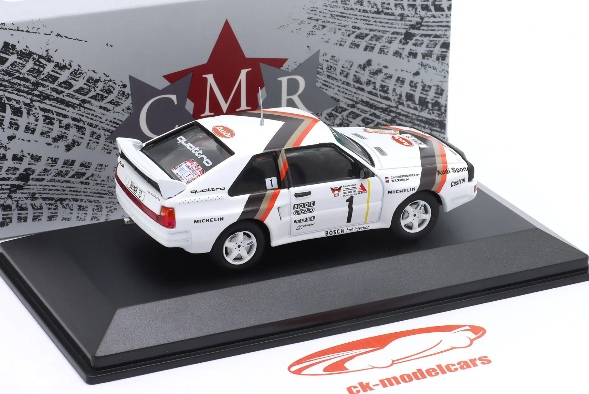 Audi Quattro Sport #1 Sieger 3-Städte-Rallye 1984 Röhrl, Geistdörfer 1:43 CMR