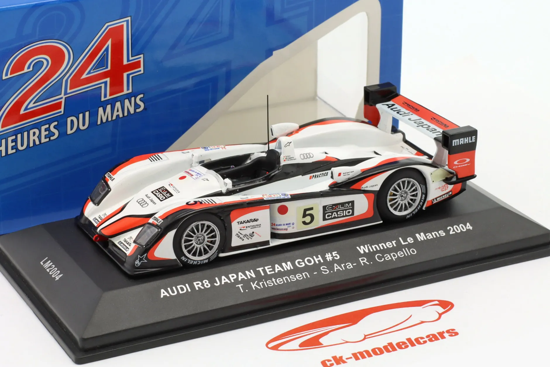 Audi R8 #5 Sieger 24h LeMans 2004 Kristensen, Ara, Capello 1:43 Ixo