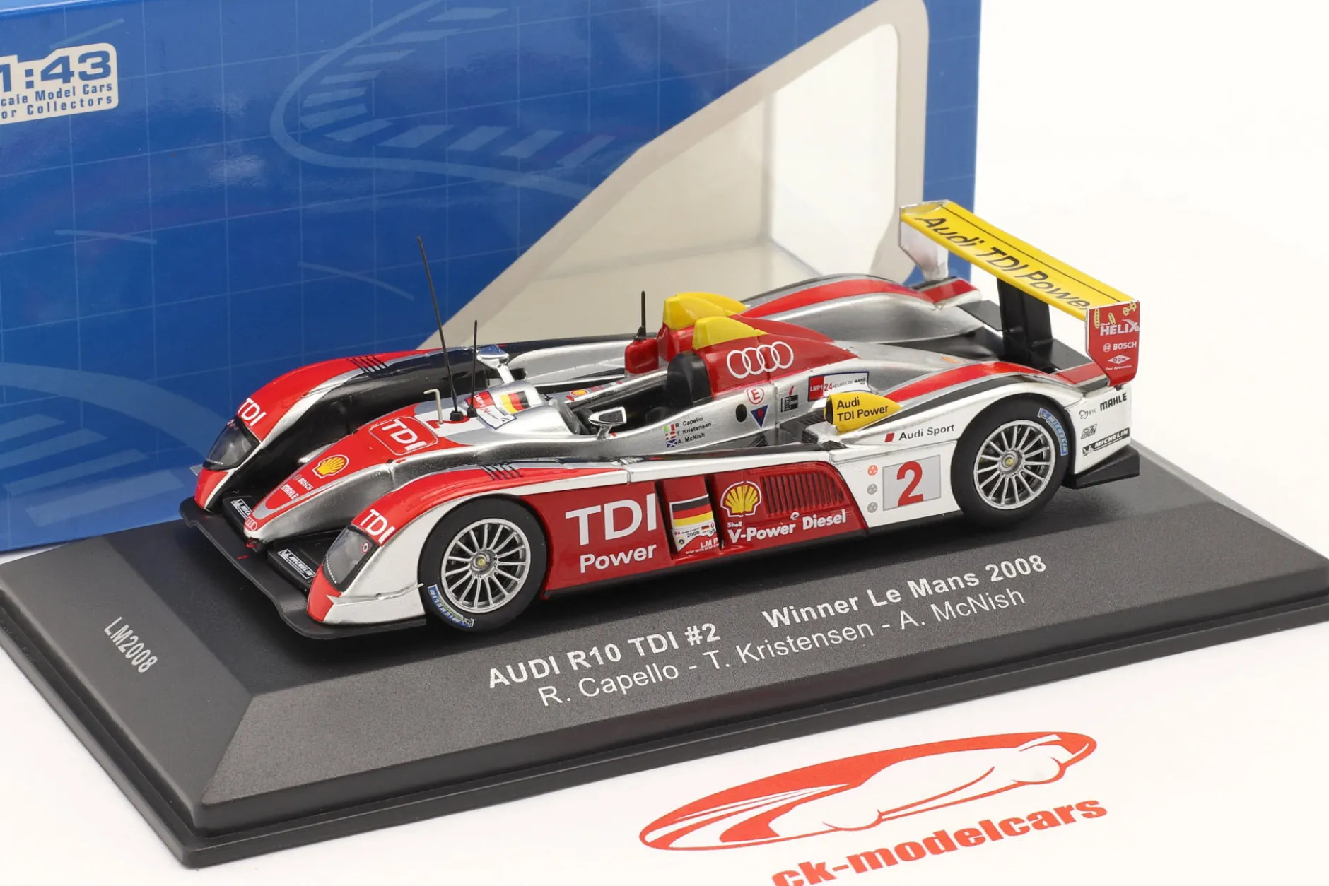 Audi R10 TDI #2 Sieger 24h LeMans 2008 Capello, Kristensen, McNish 1:43 Ixo