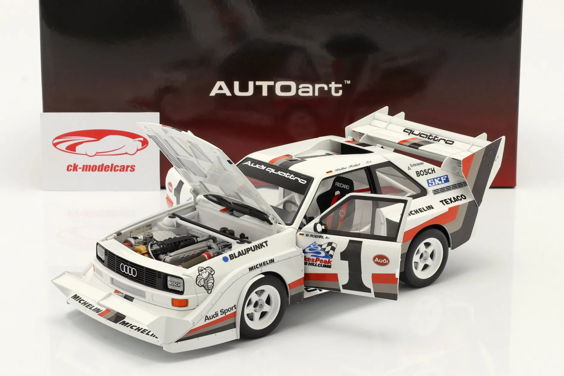 Audi Sport quattro S1 E2 #1 Winner Pikes Peak 1987 Walter Röhrl 1:18 AUTOart