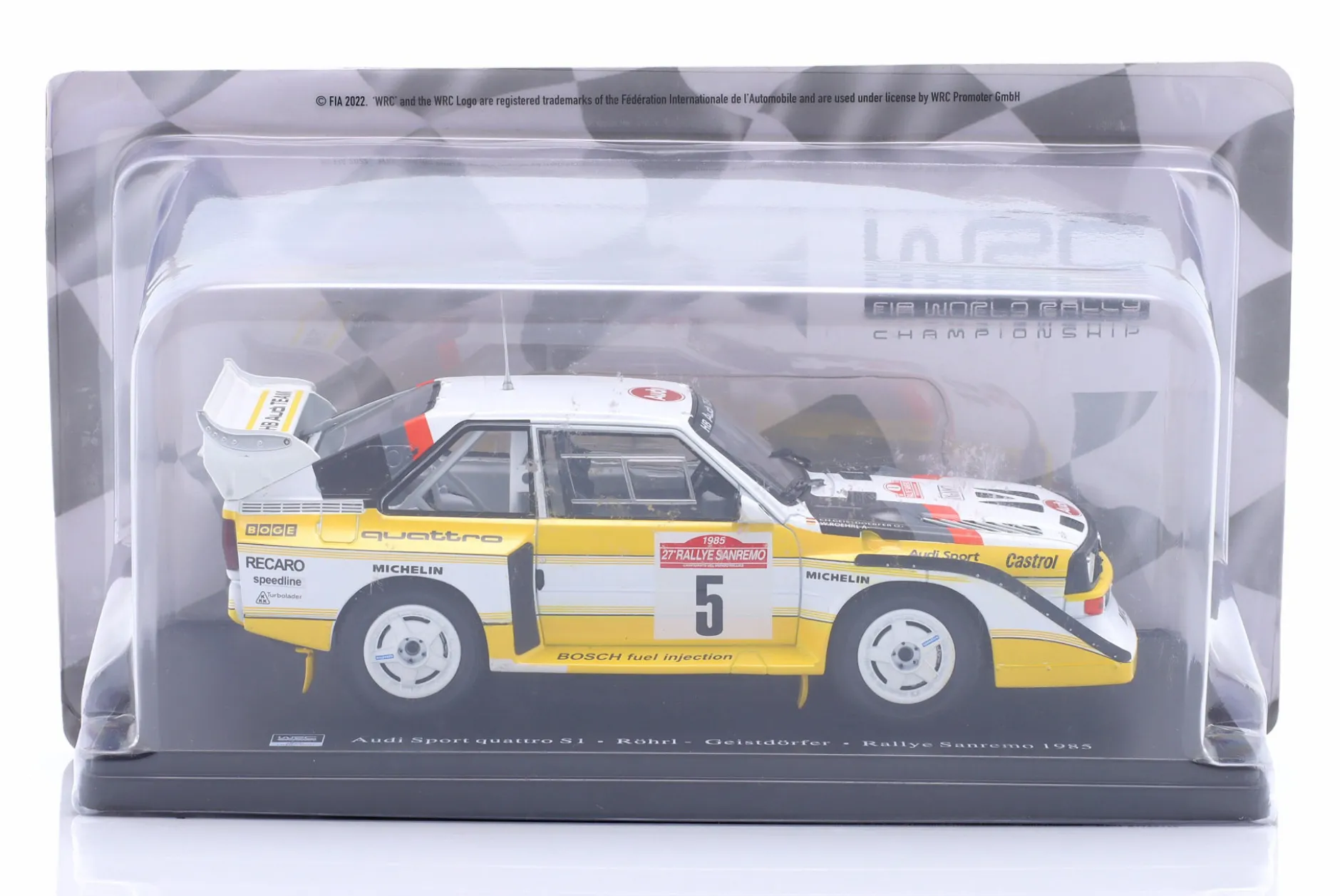Audi S1 Quattro #5 Sieger Rallye SanRemo 1985 Röhrl, Geistdörfer 1:24 Altaya