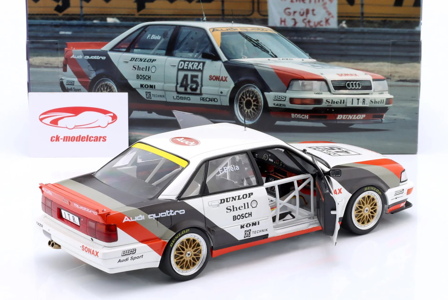 Audi V8 Quattro #45 DTM Champion 1991 Frank Biela 1:18 WERK83
