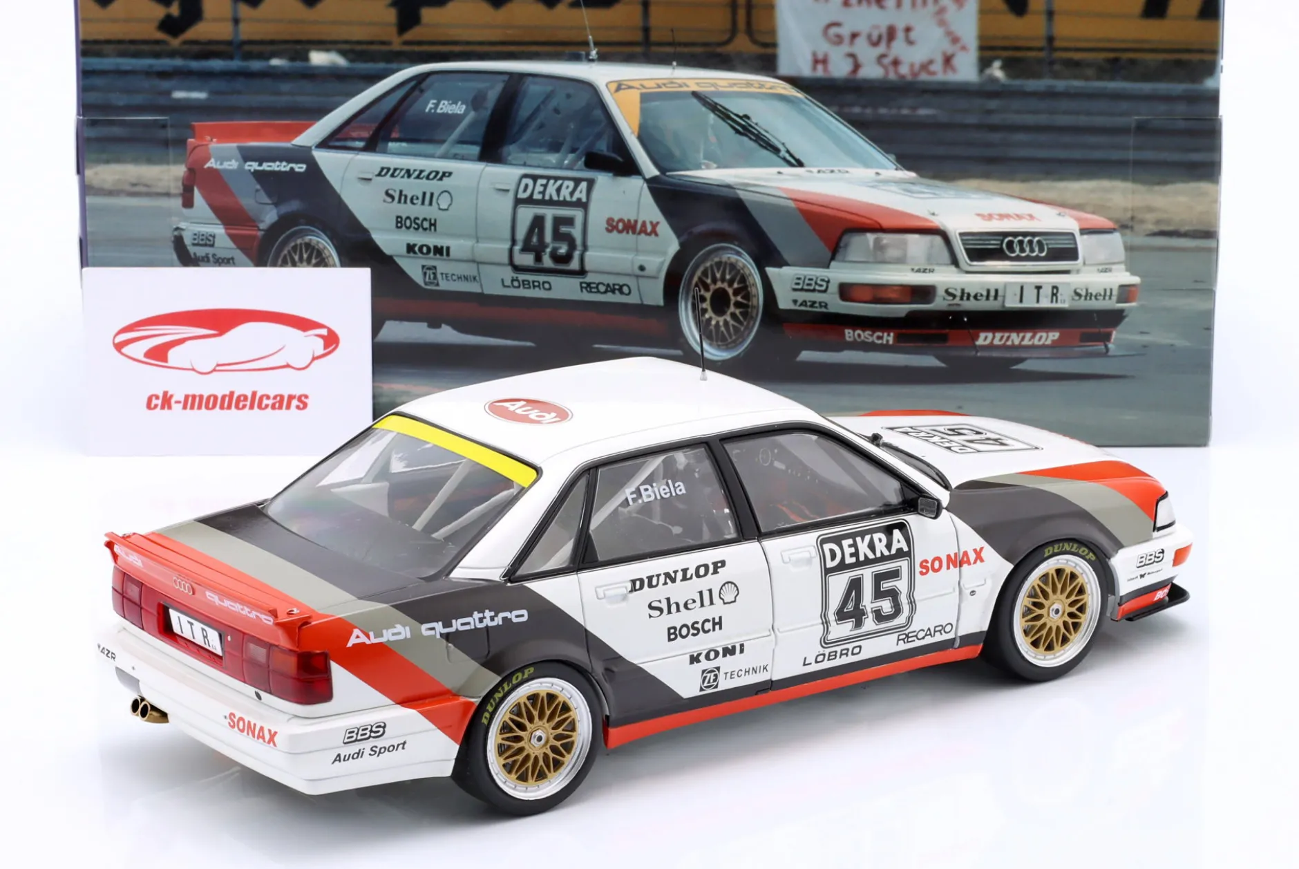 Audi V8 Quattro #45 DTM Champion 1991 Frank Biela 1:18 WERK83
