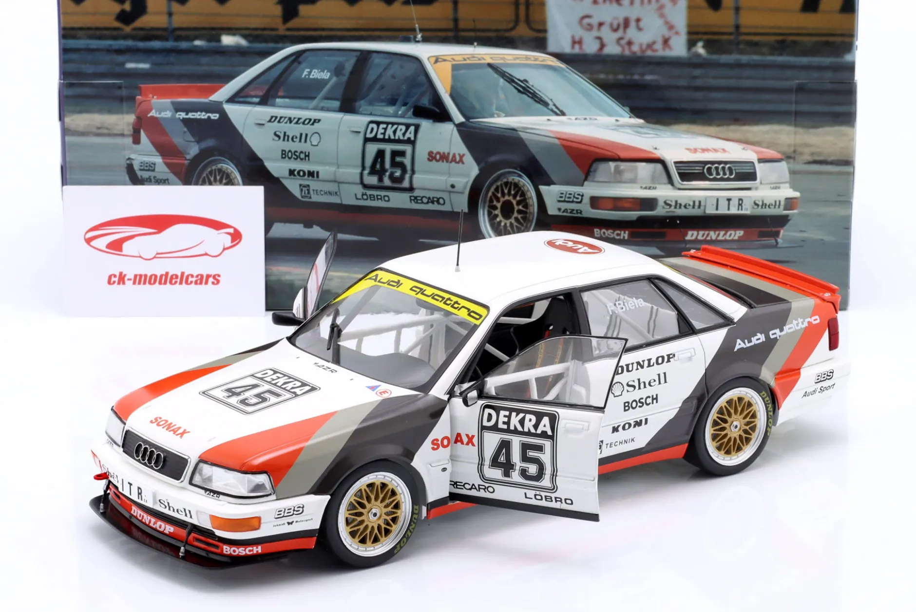 Audi V8 Quattro #45 DTM Champion 1991 Frank Biela 1:18 WERK83