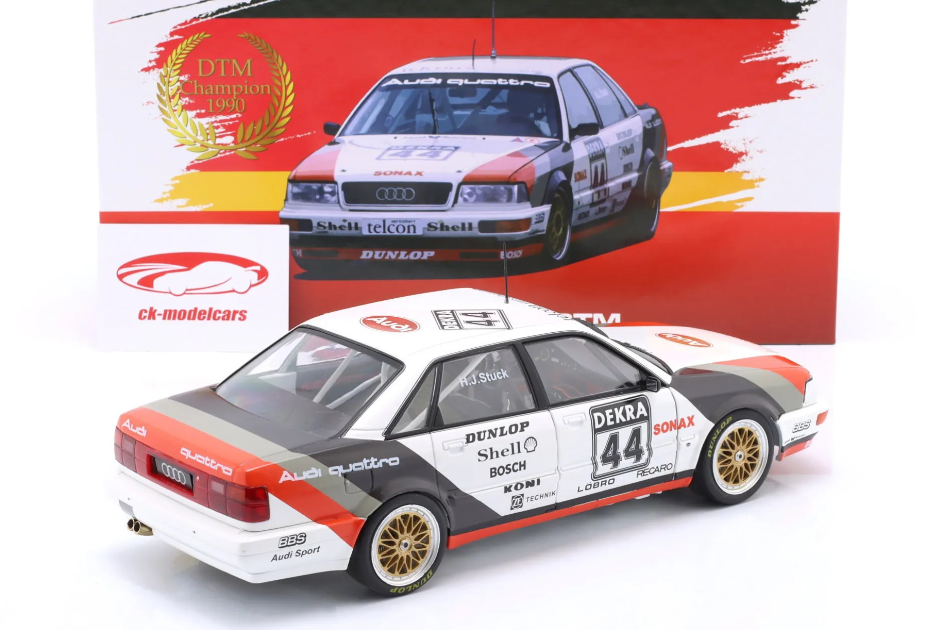 Audi V8 Quattro #44 DTM Champion 1990 Hans-Joachim Stuck 1:18 WERK83