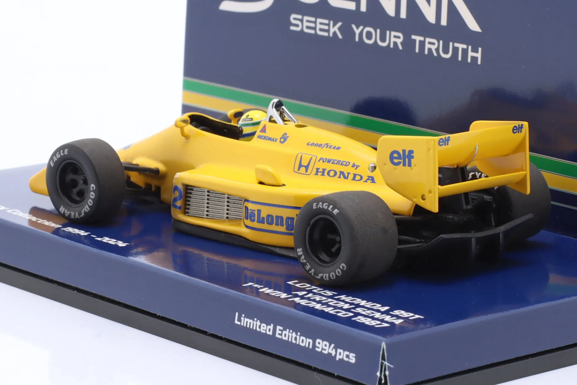 Ayrton Senna Lotus 99T Dirty Version #12 Sieger Monaco GP Formel 1 1987 1:43 Minichamps