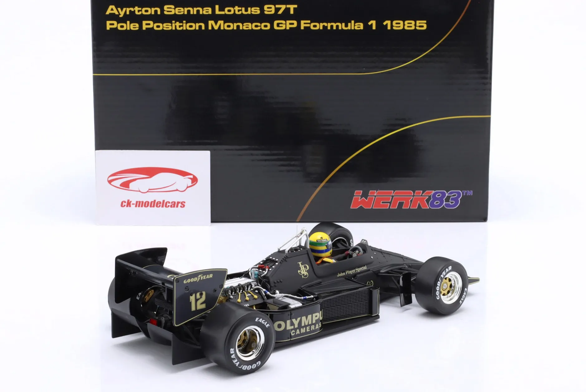 Ayrton Senna Lotus 97T #12 Monaco GP Formel 1 1985 1:18 WERK83