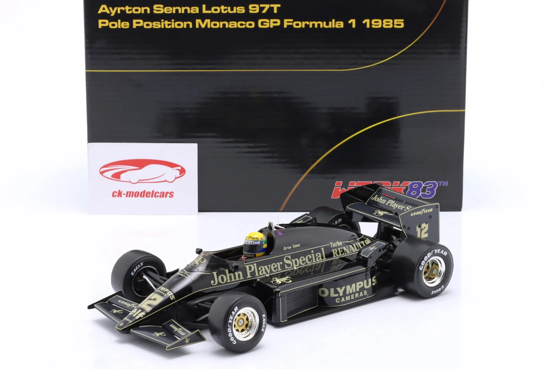 Ayrton Senna Lotus 97T #12 Monaco GP Formel 1 1985 1:18 WERK83