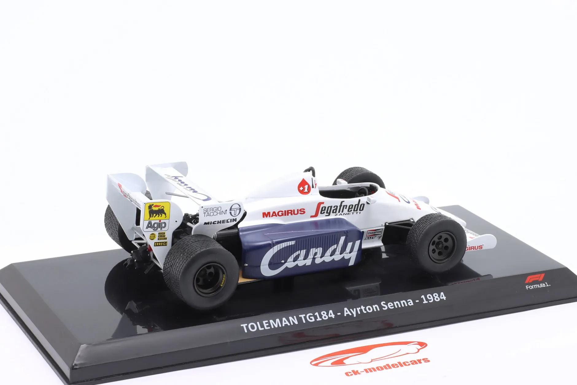 Ayrton Senna Toleman Hart TG184 #19 Formel 1 1984 1:24 Premium Collectibles
