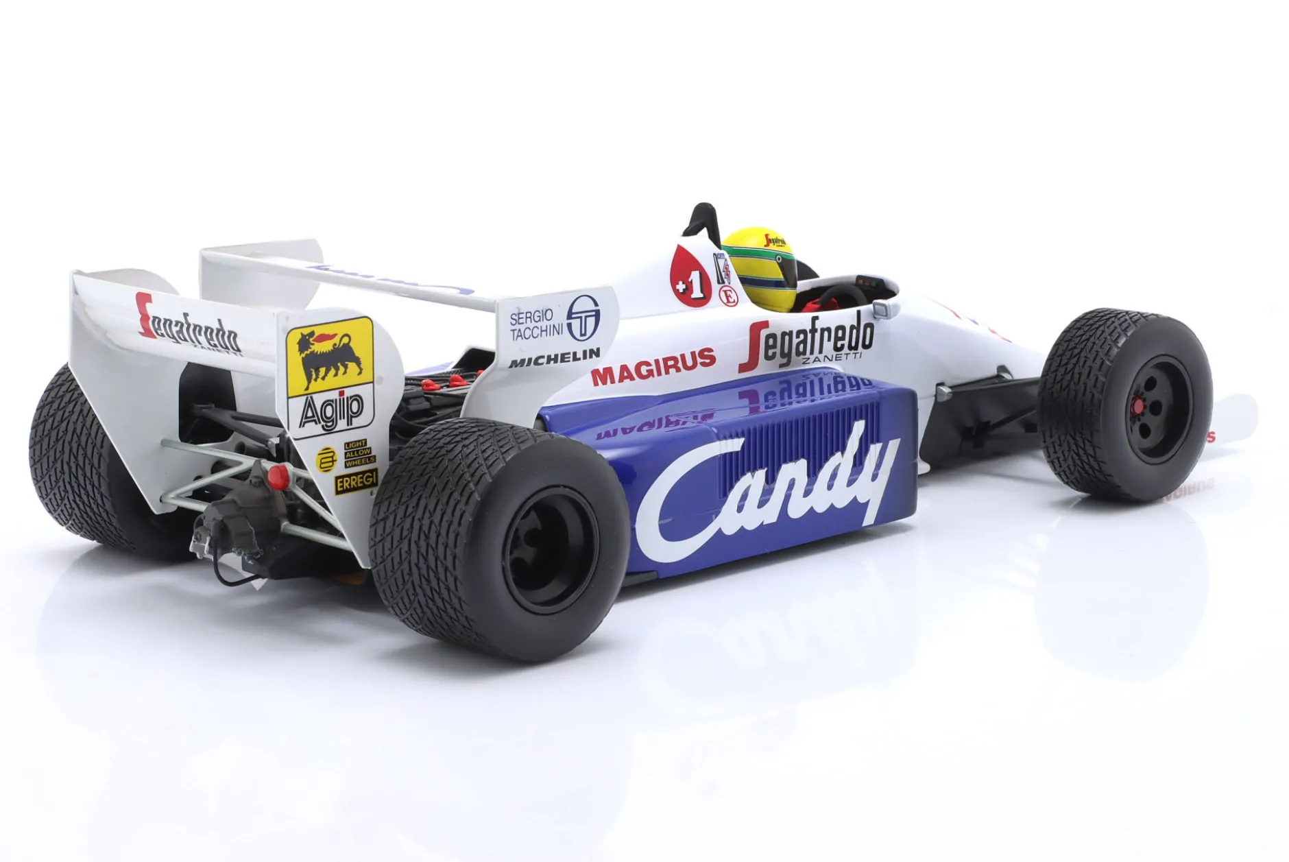 Ayrton Senna Toleman Hart TG184 #19 2nd Monaco GP Formel 1 1984 1:18 Minichamps
