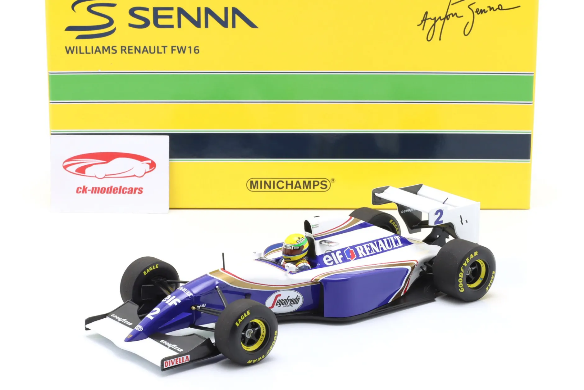 Ayrton Senna Williams FW16 #2 Pazifik GP Formel 1 1994 1:18 Minichamps