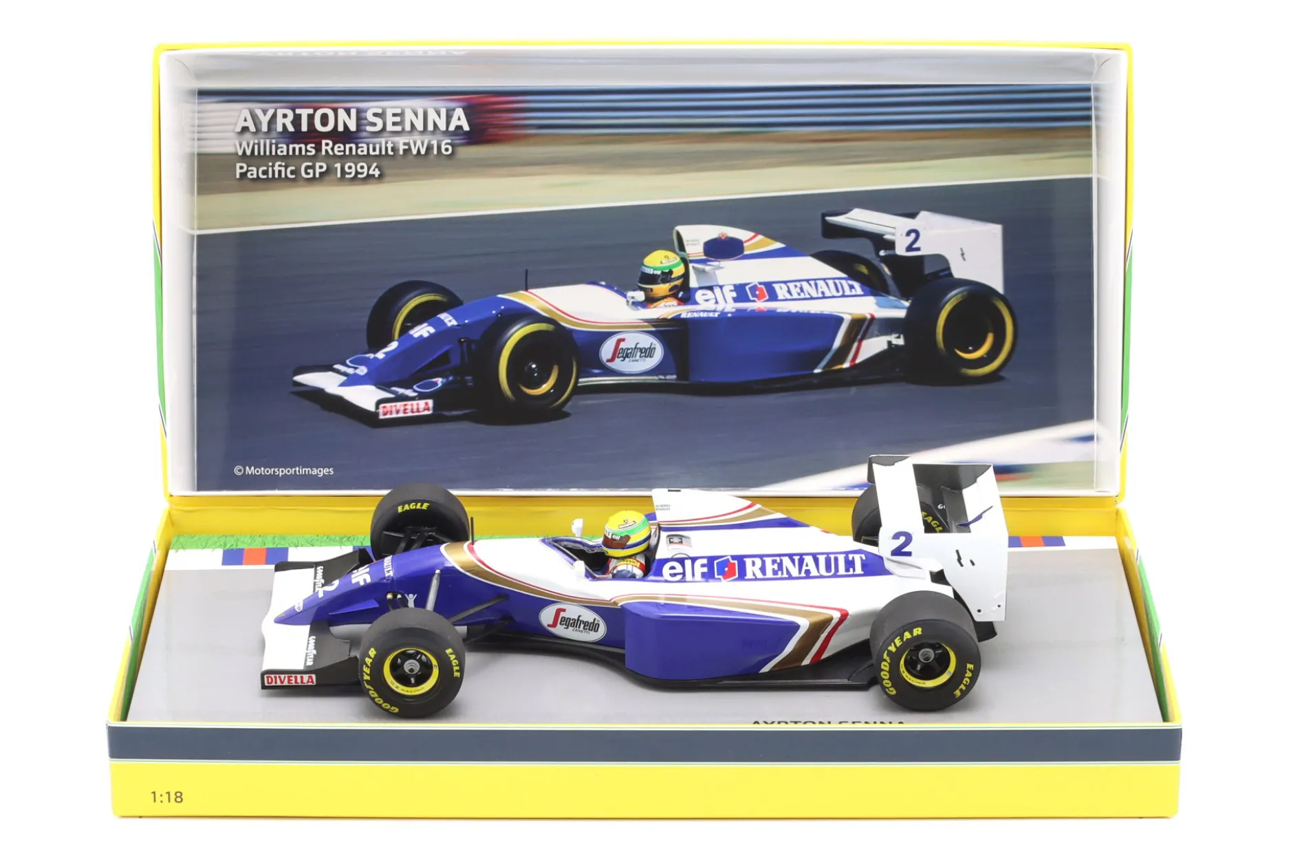 Ayrton Senna Williams FW16 #2 Pazifik GP Formel 1 1994 1:18 Minichamps