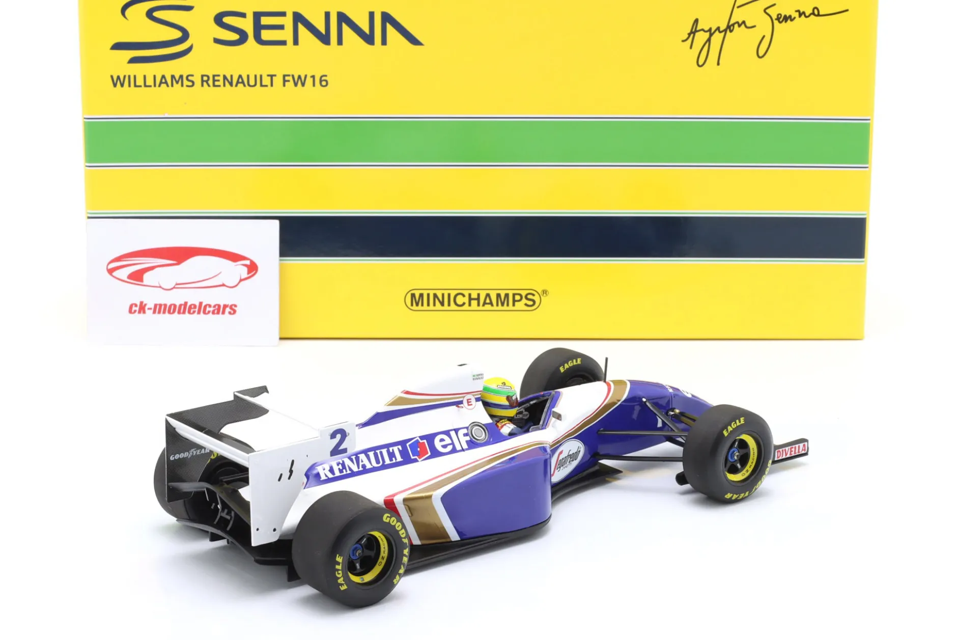 Ayrton Senna Williams FW16 #2 Pazifik GP Formel 1 1994 1:18 Minichamps