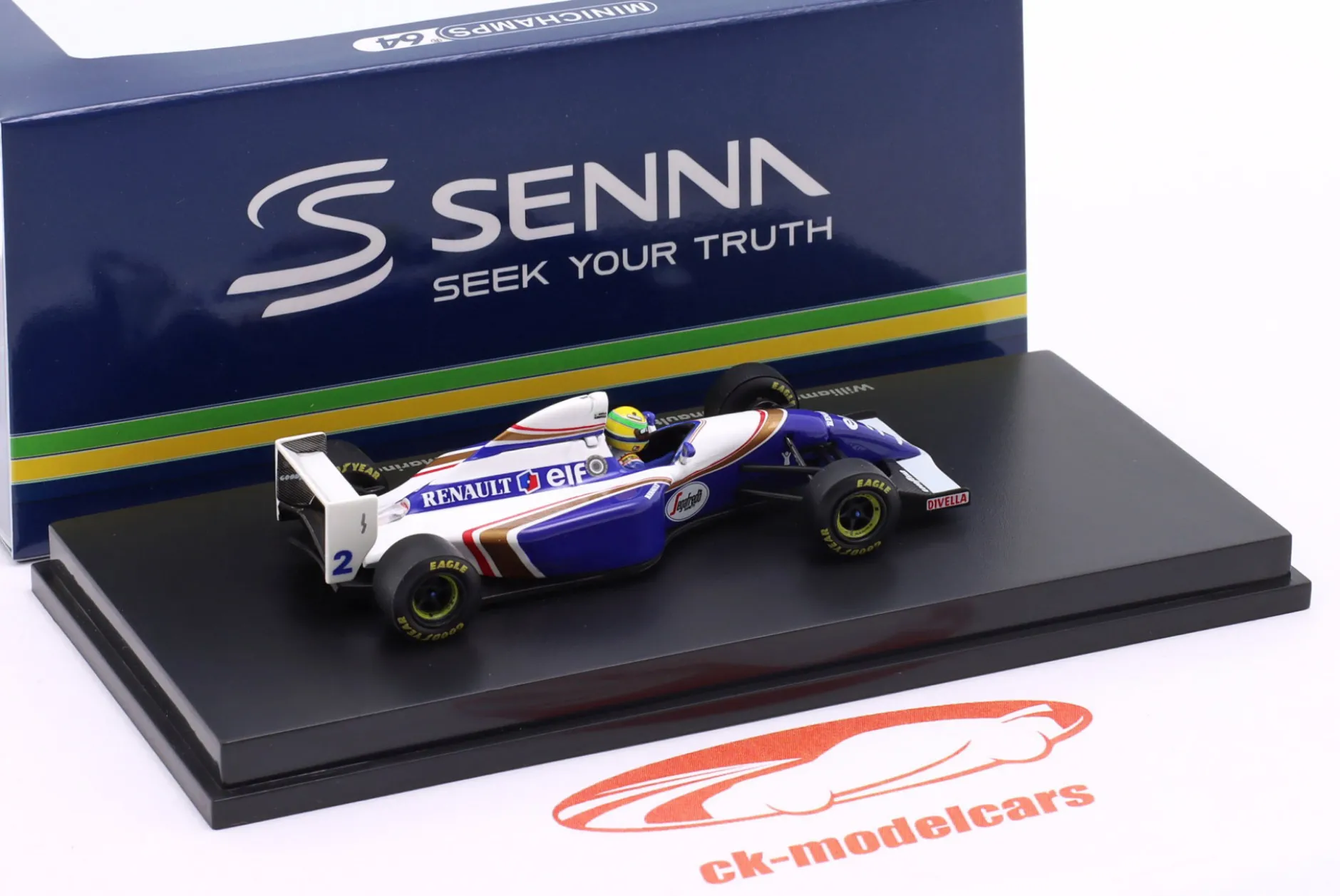 Ayrton Senna Williams FW16 #2 San Marino GP Formel 1 1994 1:64 Minichamps