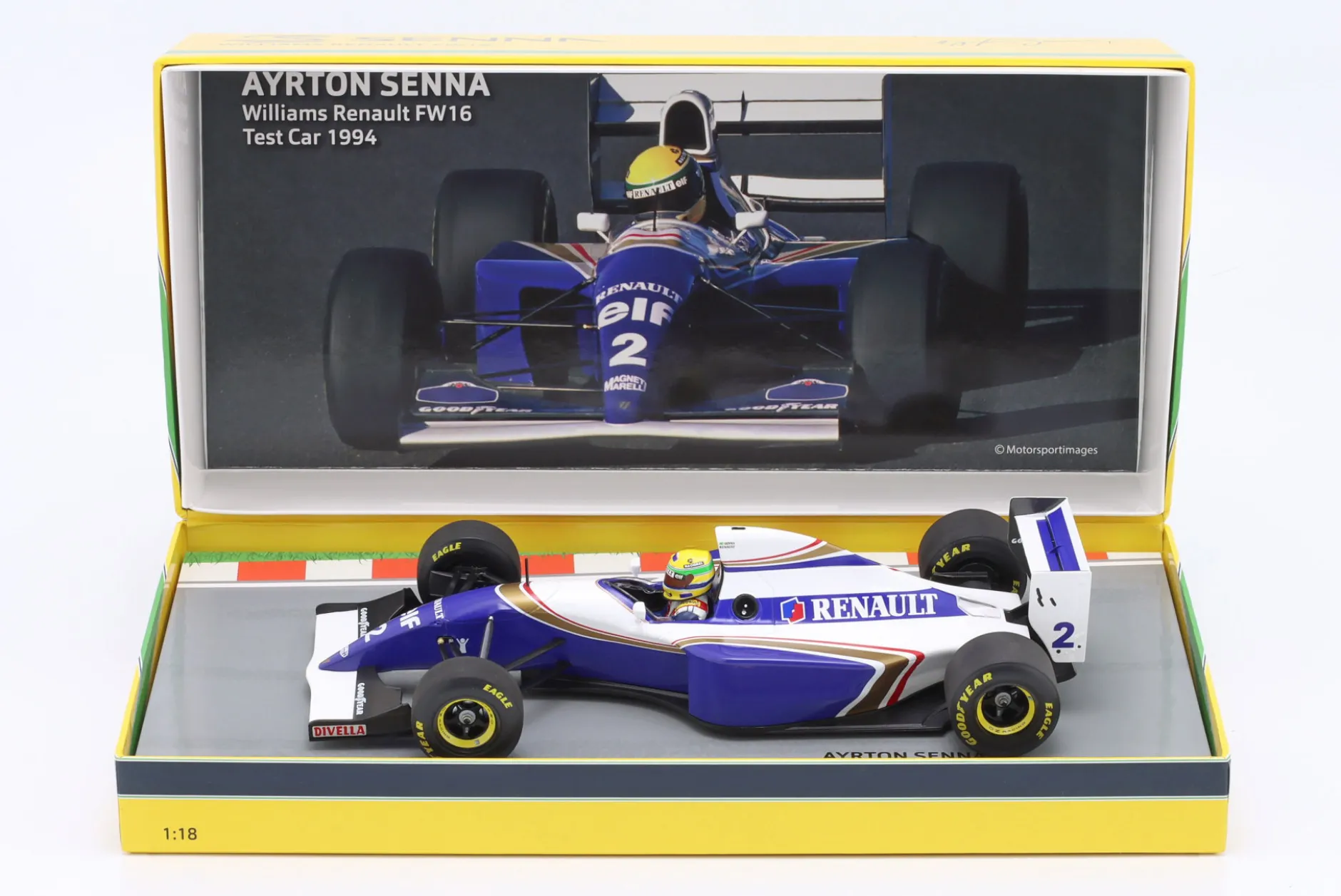 Ayrton Senna Williams FW16 #2 Test Formel 1 1994 1:18 Minichamps