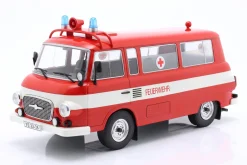 Barkas B 1000 Kleinbus Feuerwehr 1965 rot / weiß 1:18 ModelCar Group