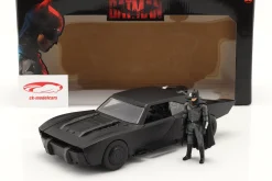 Batmobile mit Batman Figur Film The Batman 2022 schwarz 1:18 Jada Toys