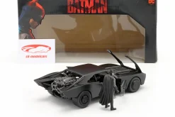 Batmobil mit Batman Figur Film The Batman (2022) schwarz 1:24 Jada Toys
