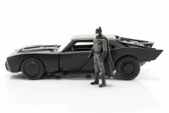 Batmobil mit Batman Figur Film The Batman (2022) schwarz 1:24 Jada Toys