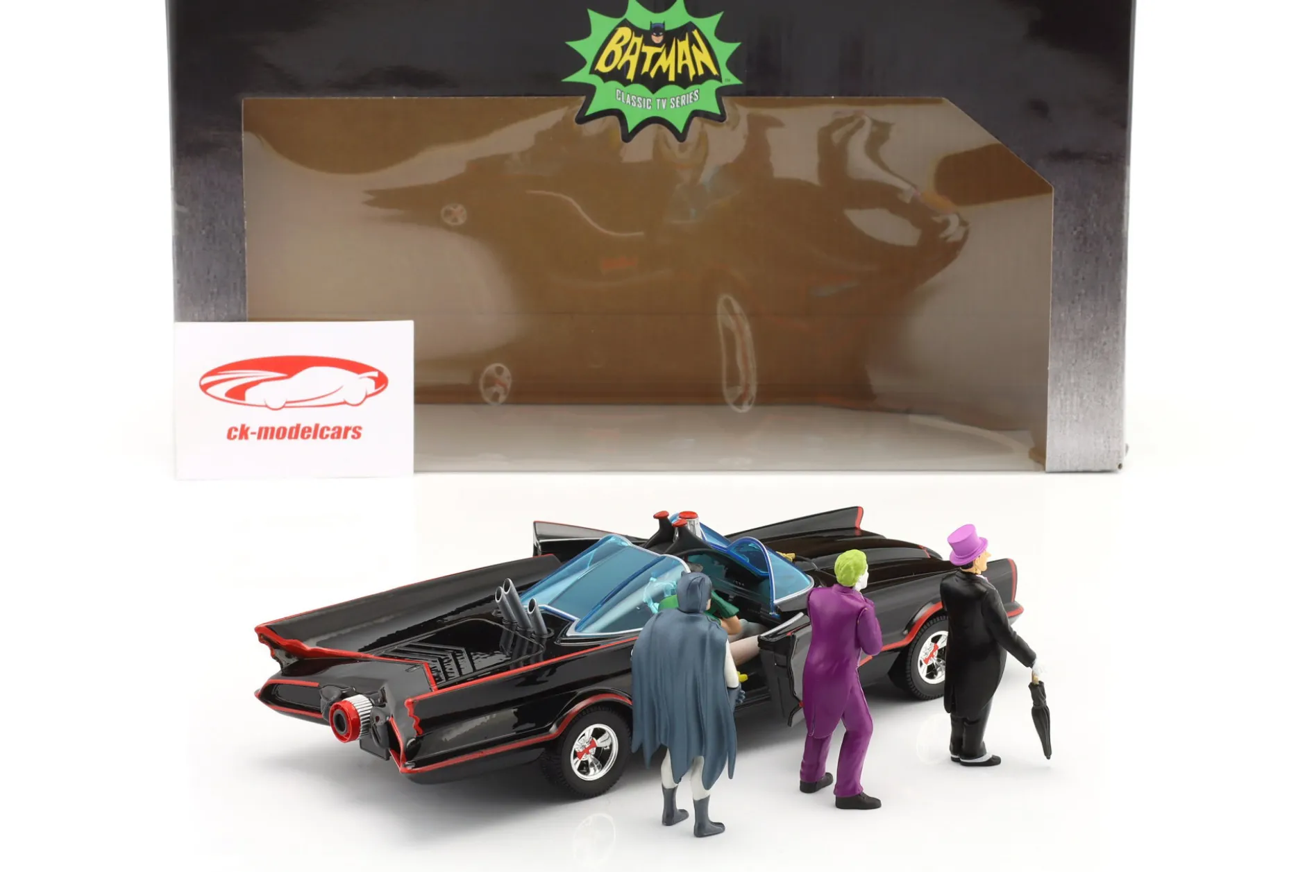 Batmobil Serie: "Batman" mit Figuren Batman, Joker, Robin, Pinguin 1:24 Jada Toys