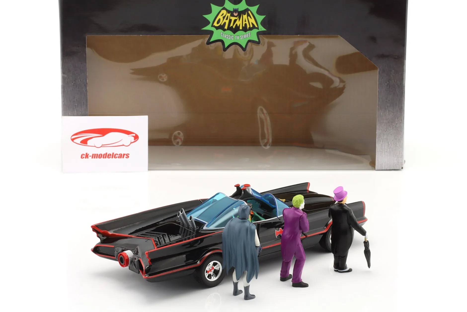 Batmobil Serie: "Batman" mit Figuren Batman, Joker, Robin, Pinguin 1:24 Jada Toys