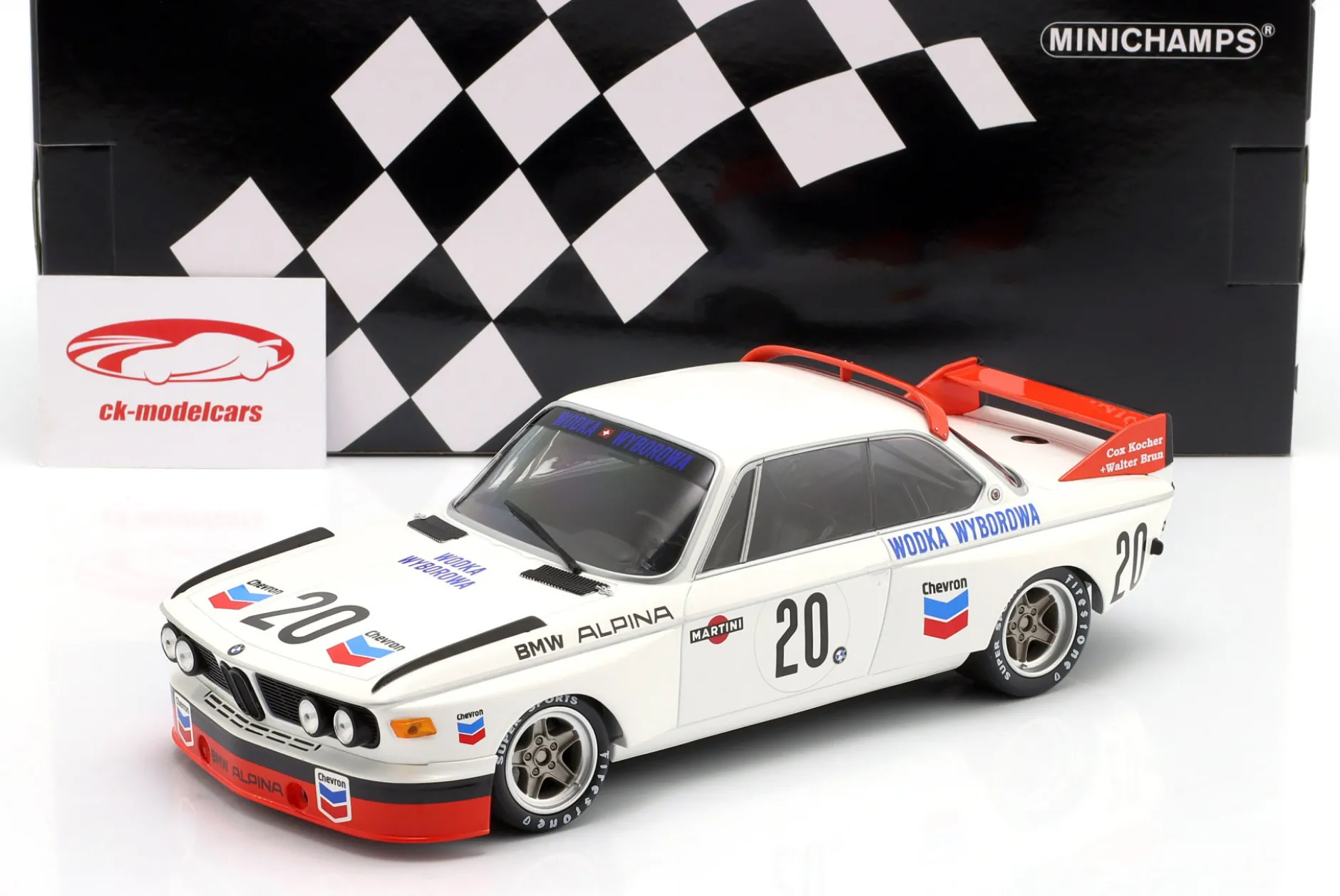 BMW Alpina 3.0 CSL #20 24h Spa 1973 Brun, Kocher 1:18 Minichamps
