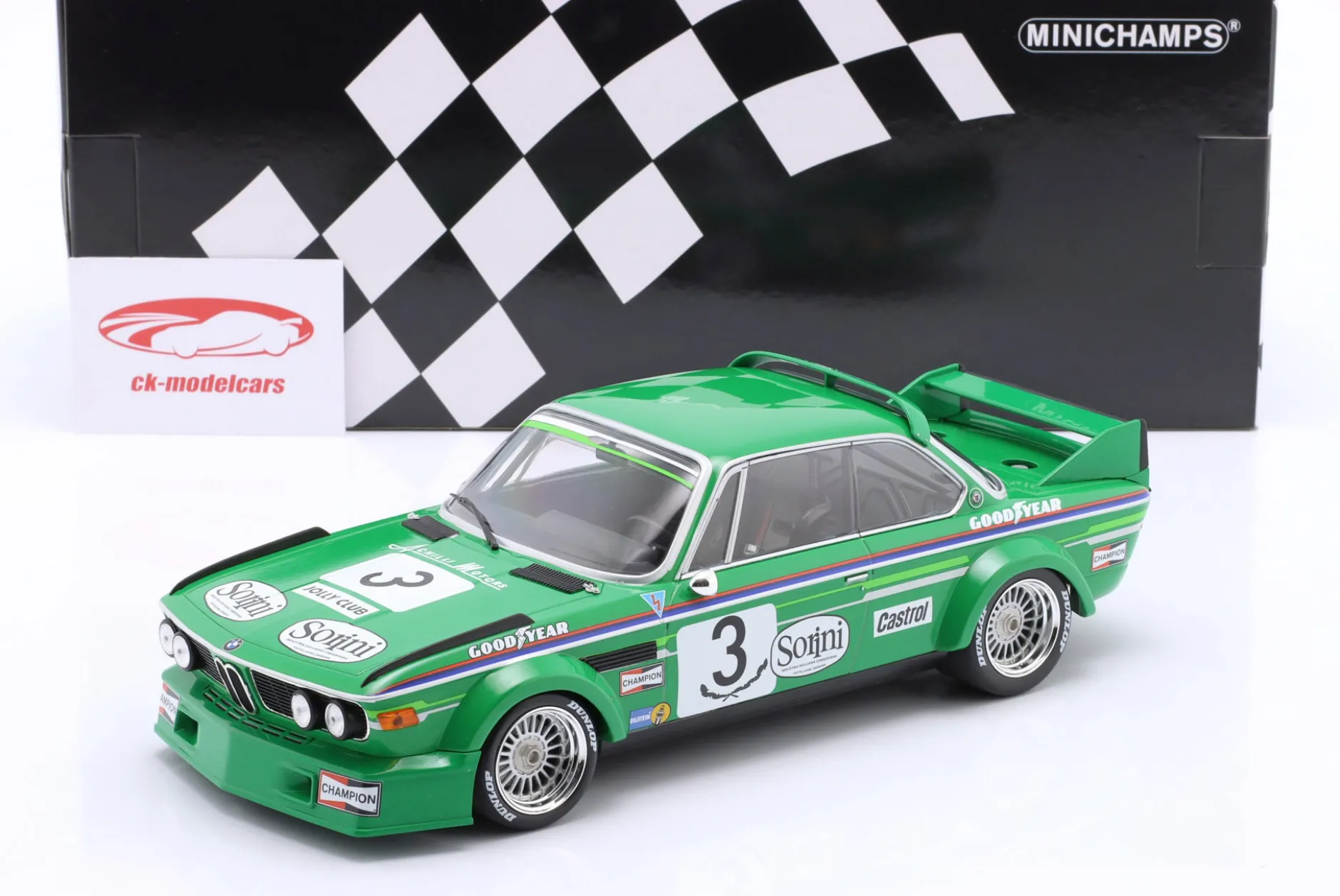 BMW 3.0 CSL #3 Sieger Brno 1978 Finotto, Facetti 1:18 Minichamps