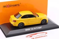 BMW 1er M Coupe Baujahr 2011 gelb 1:43 Minichamps