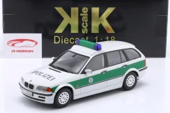 BMW 3er Serie E46 Touring Polizei Baujahr 1999 grün / weiß 1:18 KK-Scale