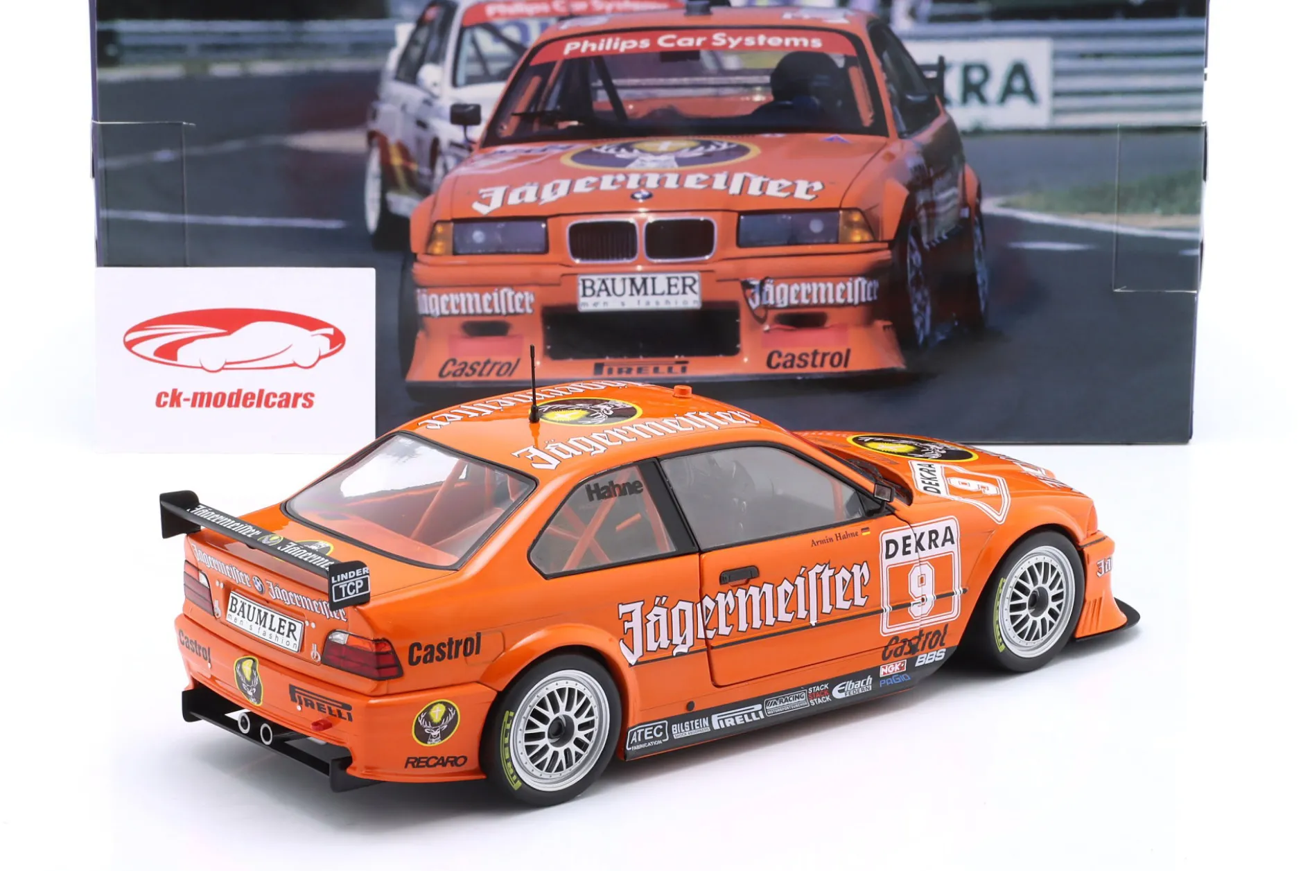 BMW 325i Coupe E36 DTM Jägermeister #9 DTM 1993 Armin Hahne 1:18 WERK83