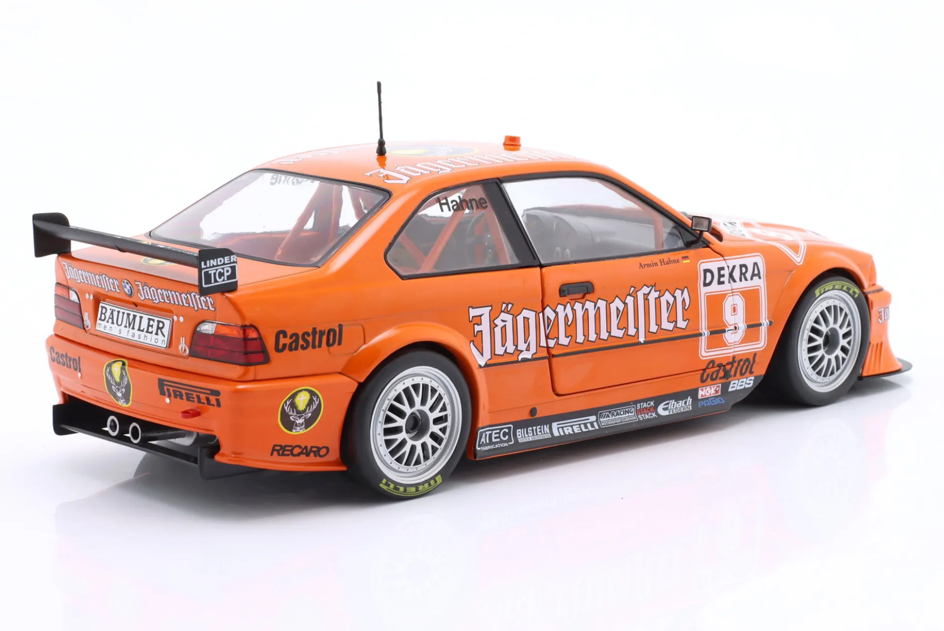 BMW 325i Coupe E36 DTM Jägermeister #9 DTM 1993 Armin Hahne 1:18 WERK83