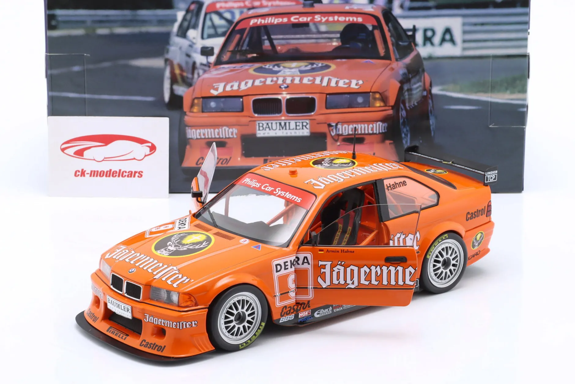 BMW 325i Coupe E36 DTM Jägermeister #9 DTM 1993 Armin Hahne 1:18 WERK83