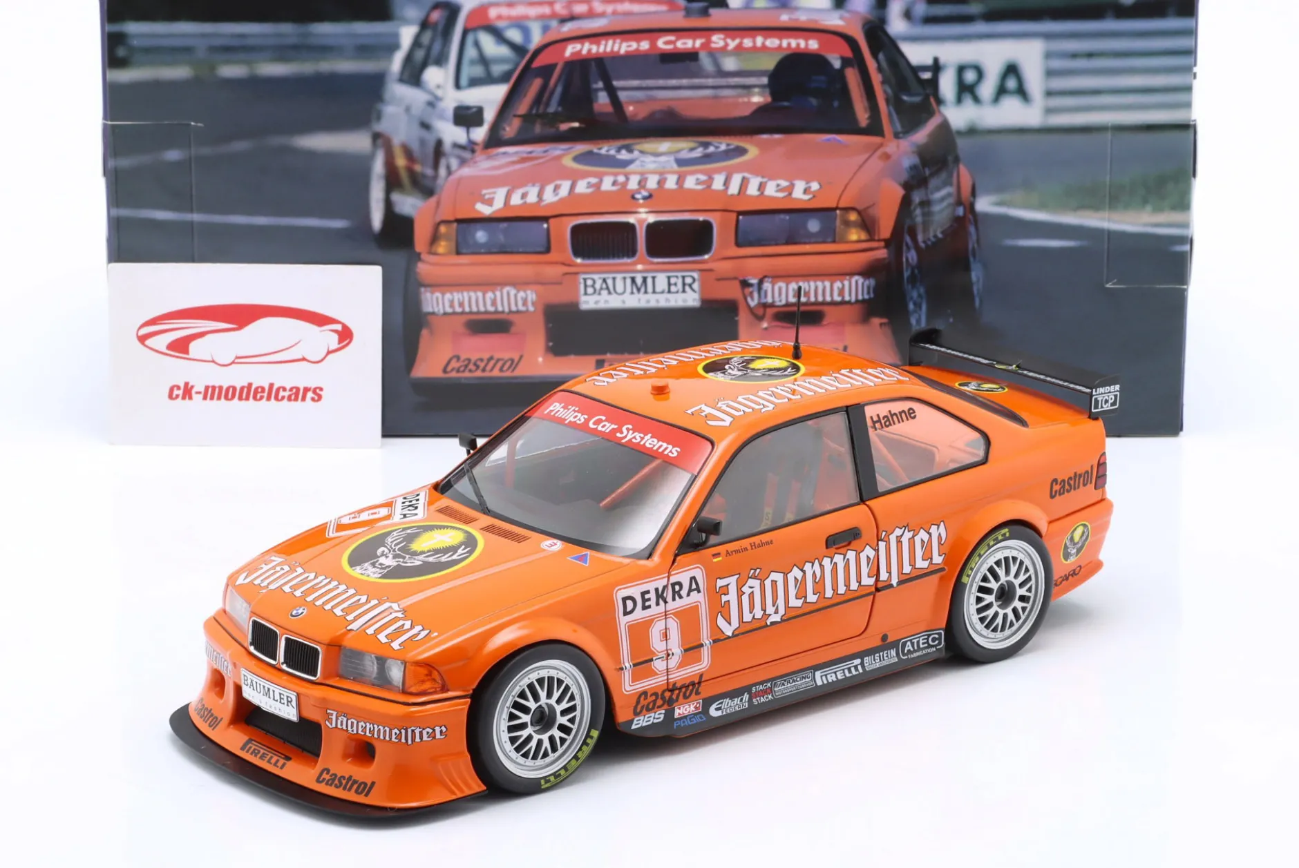 BMW 325i Coupe E36 DTM Jägermeister #9 DTM 1993 Armin Hahne 1:18 WERK83