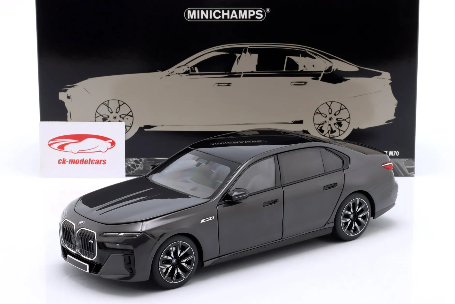 BMW i7 M70 (G70) Baujahr 2024 grau metallic 1:18 Minichamps