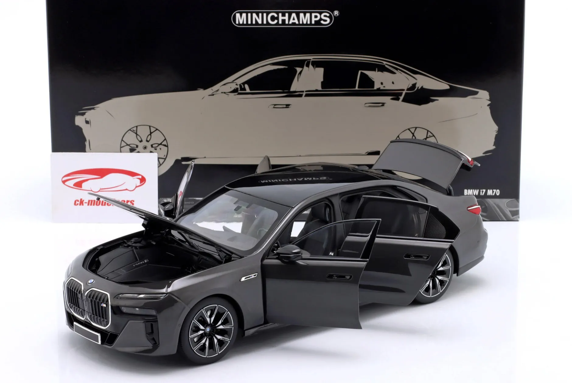 BMW i7 M70 (G70) Baujahr 2024 grau metallic 1:18 Minichamps