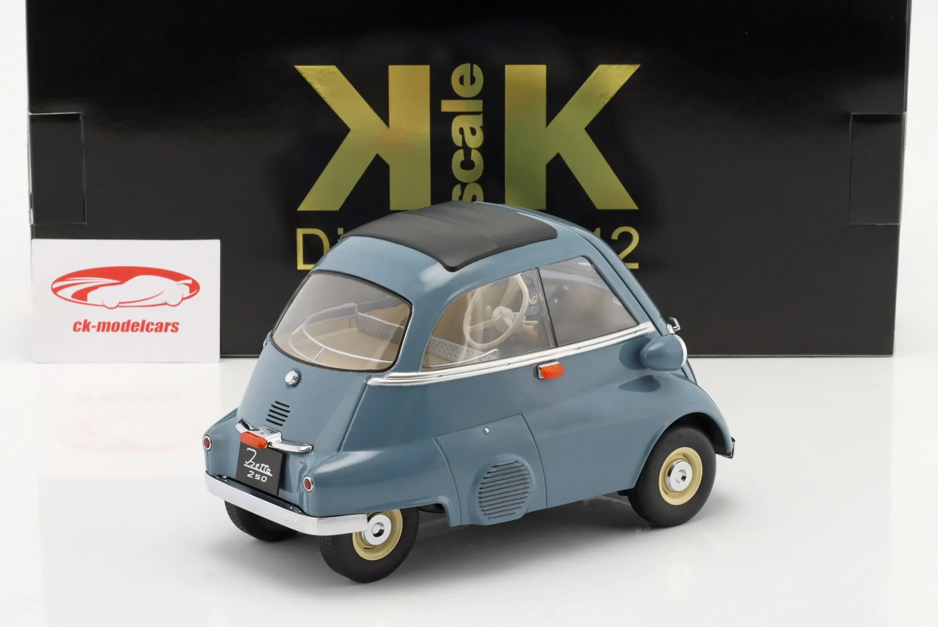 BMW 250 Isetta Baujahr 1959 blaugrau 1:12 KK-Scale